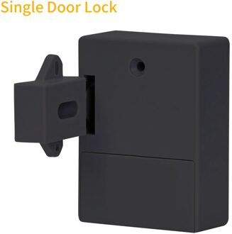 Smart Sensor Kast Lock Lijm Verborgen Ladeblokkering Schoenenkast Garderobe Badkamer Inductieve Digitale Single-Opening Deurslot zwart
