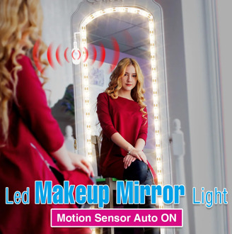 Smart Sensor LED Makeup Light 3M 4M 5M LED Flexible Tape Waterproof Vanity Mirror Lights 5V Decor Wall Lamp Dimmable Diode Tape