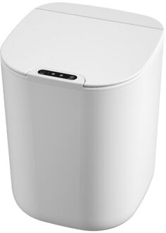 Smart Sensor Prullenbak Elektronische Automatische Huishoudelijke Badkamer Wc Waterdicht Smalle Naad Sensor Bin wit