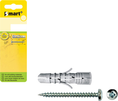 SMART | SMART-plug + schroef CK Ø 6x30 NZN | 10 st SM0CUSN01060030H