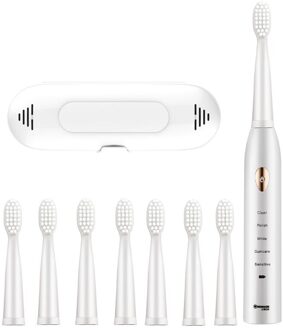 Smart Sonic Elektrische Tandenborstel Xaomi Elektrische Tandenborstel Beste 5 Modes Usb Oplaadbare Met Vervanging Borstelkop white8Heads doos
