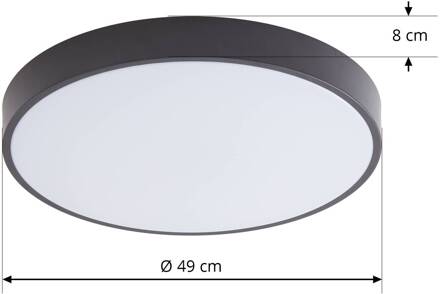Smart Swaran LED plafondlamp, Ø 49cm, RGB, CCT, Tuya wit, zwart