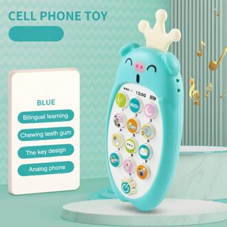 Smart Telefoon Speelgoed Met Muziek, Vroeg Leren Educatief Speelgoed, Zintuiglijke Speelgoed Voor Peuter Leeftijd 3 Jaar Up blauw