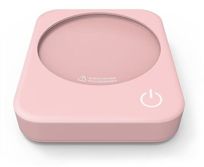 Smart Thermostatische Coaster Cup Heater Voor Koffie Melk Thee Cacao Water Sap Office Home Mok Constante Temperatuur Warmer Pad roze 220V