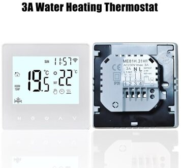 Smart Tuya WiFi Thermostat 3A Digital Programmable LCD Display Underfloor Heating Temperature Controller Digital Intelligent Wall Thermostat for Water Heating
