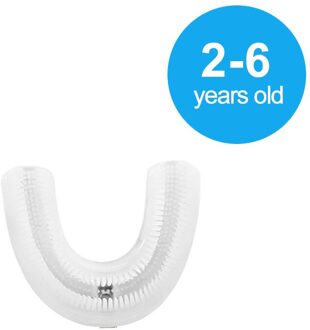 Smart Ultrasone 360 Graden Elektrische Tandenborstel Kids Cartoon Patroon 1-15 Jaar Kinderen U Siliconen Tandenborstel Waterdicht Uxingyashuatou1-7