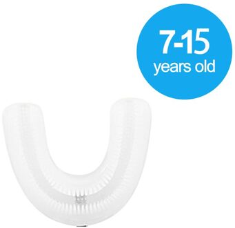 Smart Ultrasone 360 Graden Elektrische Tandenborstel Kids Cartoon Patroon 1-15 Jaar Kinderen U Siliconen Tandenborstel Waterdicht Uxingyashuatou8-15
