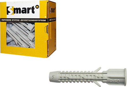 SMART | Universeelplug met boord Ø 6x35 Ny | 100 st - SM00UPN00060035E