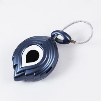 Smart Vingerafdruk Slot Waterdichte Mini Biometrische Keyless Usb Oplaadbare Hangslot Vingerafdruk Chip Anti Heft Bagage Tas Doos blauw