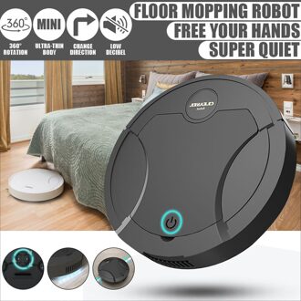 Smart Vloer Robot Stofzuiger Sterke Zuigkracht Vloer Veegmachine Usb Oplaadbare Droog Nat Vegen Dweilen Sterilisator Thuis Schoner wit