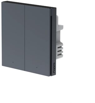Smart Wall Switch H1 - geen neutrale draad - dubbele schakelaar - grijs