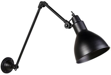 Smart wandlamp zwart verstelbaar incl. Wifi A60 - Wye