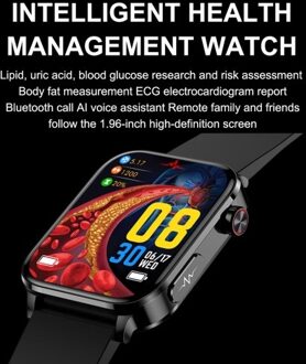 Smart Watch BT Call Health Monitor Smart Watch Multifunctional Health Monitoring High-Clear Screen Long Battery Life IP67 Waterproof for Men and Women
