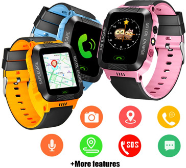 Smart Watch Kids Touch Screen Camera Positioning Children's Watches SOS Call Location Anti-Lost Reminder Watch Children Clock