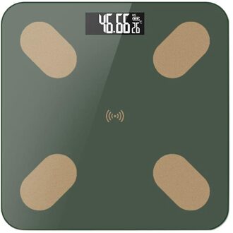 Smart Weegschaal Lcd Digitale Bluetooth Bmi Gewicht Monitor Gereedschap Schaal groen