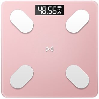 Smart Weegschaal Lcd Digitale Bluetooth Bmi Gewicht Monitor Gereedschap Schaal roze