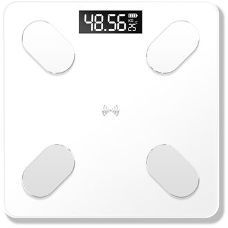 Smart Weegschaal Lcd Digitale Bluetooth Bmi Gewicht Monitor Gereedschap Schaal wit
