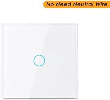 Smart Wifi Schakelaar Touch Light Switch Geen Neutrale Draad Tuya App 433 Rf Controle Ondersteuning Alexa Google Thuis 220V wifi Wandschakelaar wit 1Gang