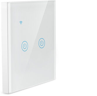 Smart Wireless Touch Schakelaar 1/2/3Gang 433Mhz Rf Lichtschakelaar Draadloze Panel Schakelaar Afstandsbediening 10A/1100W Zender Ontvanger 2 Gang Switch