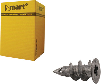 SMART | Zelfb. gipskartonplug SMART Ø 15x29 Zamak | 100 st SM0GKP0000013