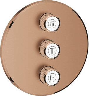 SmartControl afbouwdeel v. inbouwkraan volume (stopkraan) v. 3 functies rond brushed warm sunset 29122DL0 Warm sunset geborsteld