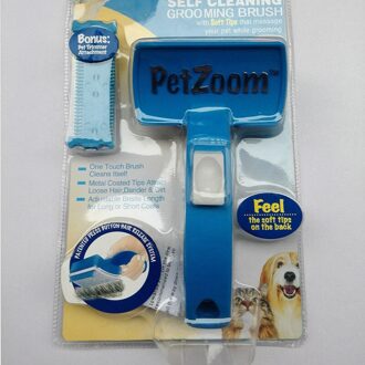 Smartlife PetZoom Hond Kat Pet Cleaning Grooming Brush Bonus Trimmer Haar Vergieten Kam voor Katten Honden
