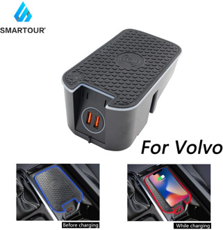 Smartour Car Wireless Charger for VOLVO XC90 New XC60 S90 V90 2019 Special Mobile Phone Loading Board V60 Auto Parts