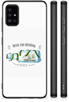 Smartphone Hoesje Samsung Galaxy A51 Bumper Hoesje met Zwarte rand Boho Bottle