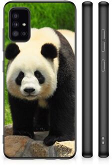 Smartphone Hoesje Samsung Galaxy A51 Bumper Hoesje met Zwarte rand Panda