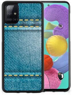 Smartphone Hoesje Samsung Galaxy A51 TPU Bumper met Zwarte rand Jeans