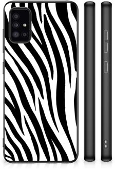 Smartphone Hoesje Samsung Galaxy A51 Trendy Telefoonhoesjes met Zwarte rand Zebra