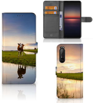 Smartphone Hoesje Sony Xperia 1 II Flip Case Koe