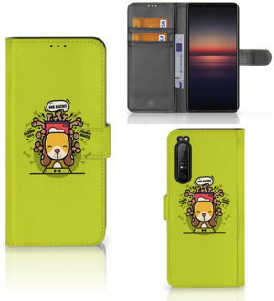 Smartphone Hoesje Sony Xperia 1 II Flipcover Doggy Biscuit