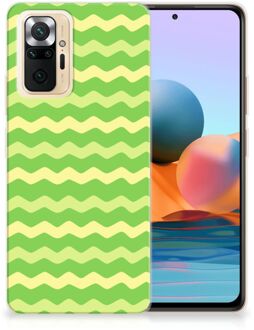 Smartphone hoesje Xiaomi Redmi Note 10 Pro TPU Case Waves Green