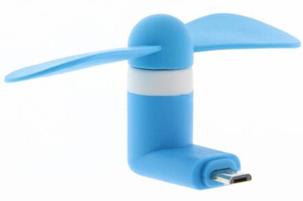 Smartphone ventilator Micro-USB - Blauw - One size