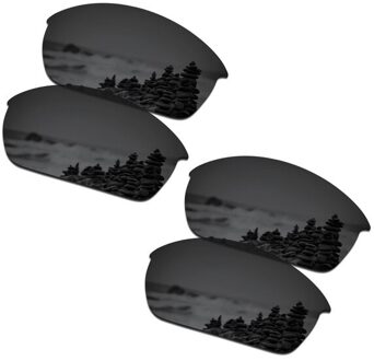 SmartVLT 2 Pairs Gepolariseerde Zonnebril Vervanging Lenzen voor Oakley Flak Jacket Stealth Zwart en Stealth Zwart