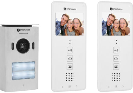 Smartwares Dic-22122 Video Intercom Systeem Voor 2 Appartementen Wit