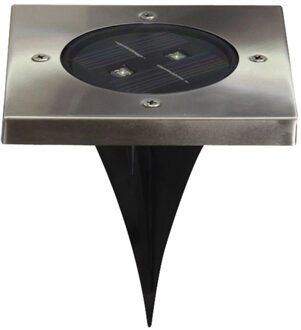 Smartwares grondspot Torino LED 12 x 13,2 cm RVS IP44 zilver Zilverkleurig