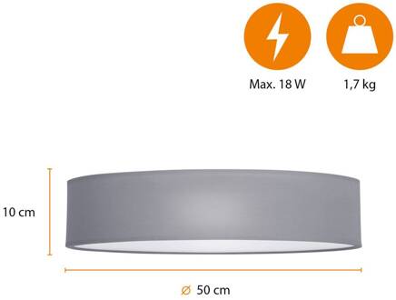Smartwares Mia plafondlamp, grijs, Ø 50 cm