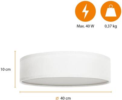 Smartwares Plafondlamp 40x40x10 cm wit