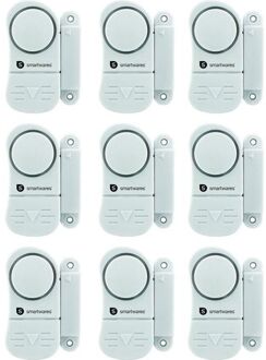 Smartwares Set Van 9 Compacte Magnetische Alarmsystemen Voor Deuren, Ramen, Kastjes Etc.