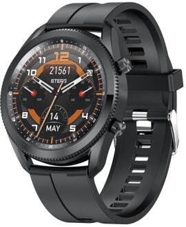 Smartwatch Mannen Full Touch Multi-Sport Modus Met L61 Smart Horloge Vrouwen Fitness Hartslagmeter Bluetooth Oproep Voor ios Android zwart