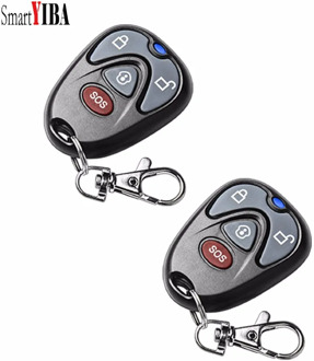 SmartYIBA 2pcs/lot 433MHz Plastic Wireless G90B plus Remote Control Arm/disarm Keychain with 12V27A Battery