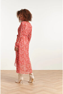 Smashed Lemon 23504 dames ditsy bloemenprint wikkeljurk | Veelkleurig - XS