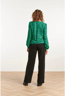 Smashed Lemon 23561 winter top levendige animal print | Groen - M