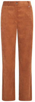 Smashed Lemon 23581 trendy wijde corduroy broek | Bruin - M