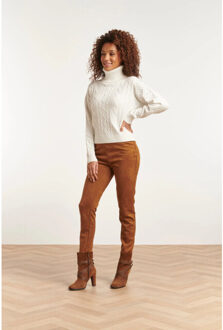 Smashed Lemon 23589 e suède look leggings | Bruin - 4XL