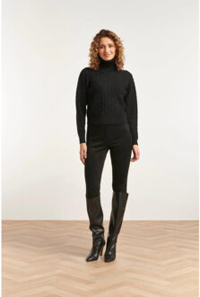 Smashed Lemon 23589 e suède look leggings | Zwart