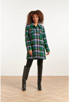 Smashed Lemon 23633 damesjasmulti pied-de-poule print | Veelkleurig - XL