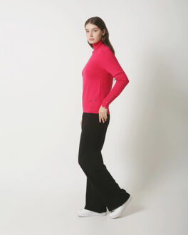 Smashed Lemon 23836 turtle neck top | Fuchsia - XS